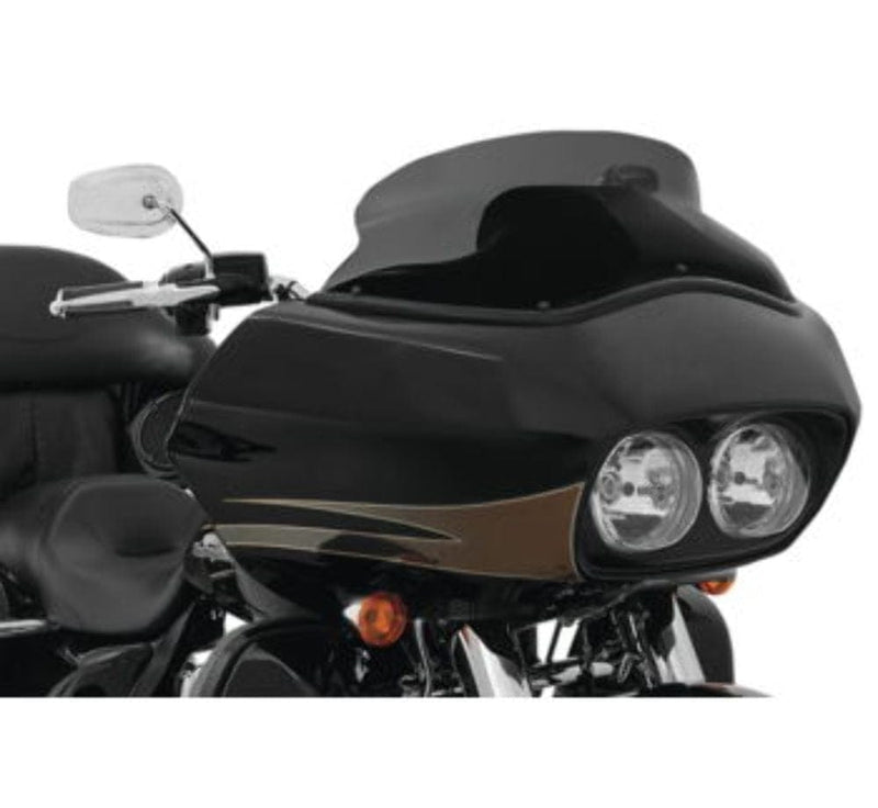 Memphis Shades Windshields Memphis Shades 6.5" Black Spoiler OE Windshield Harley 98-13 Touring Road Glide