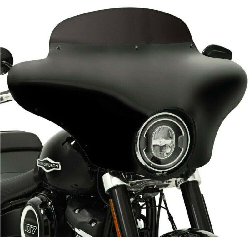 Memphis Shades Windshields Memphis Shades Batwing Fairing 5" Black Windshield Harley Dyna Touring Softail