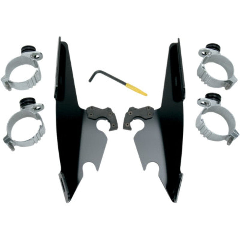 Memphis Shades Windshields Memphis Shades Black Trigger-Lock Mounting Kit Harley Softail M8 FXBB Dyna 06+