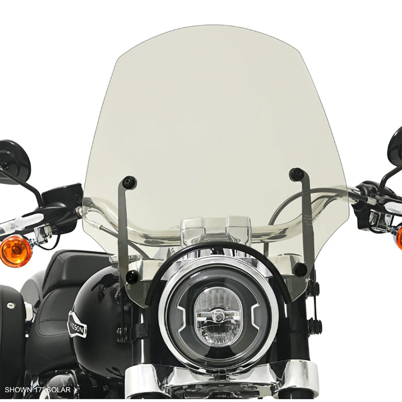 Memphis Shades Windshields Memphis Shades Solar 17" El Paso Sportshield Black Mount Kit Harley Softail 18+