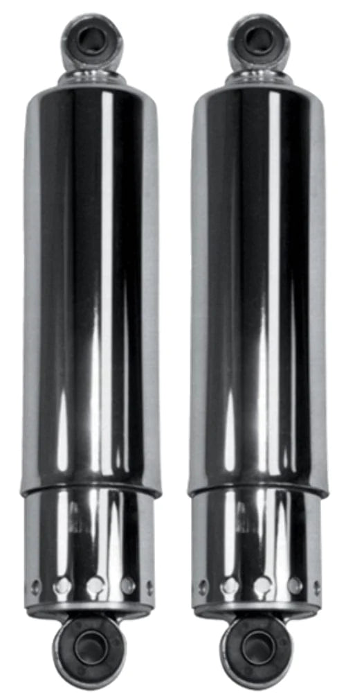 Mid-USA Shocks Chrome Replica 13.5 Covered Rear Shocks Harley Ironhead Shovelhead OE 54500-67