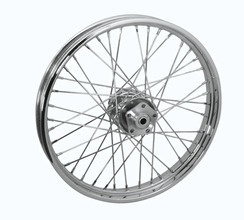 MID-USA Wheels & Rims 21 x 2.15 Front Chrome 40 Spoke Wheel Rim Dual 84-99 Dyna Sportster Harley