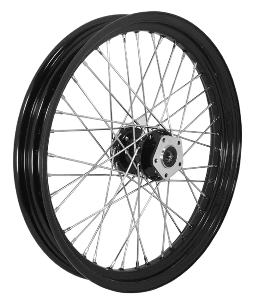 Mid-USA Wheels & Rims Billet 40 Spoke 23" x 3" Front Wheel Rim Harley Touring Dual Disc Black