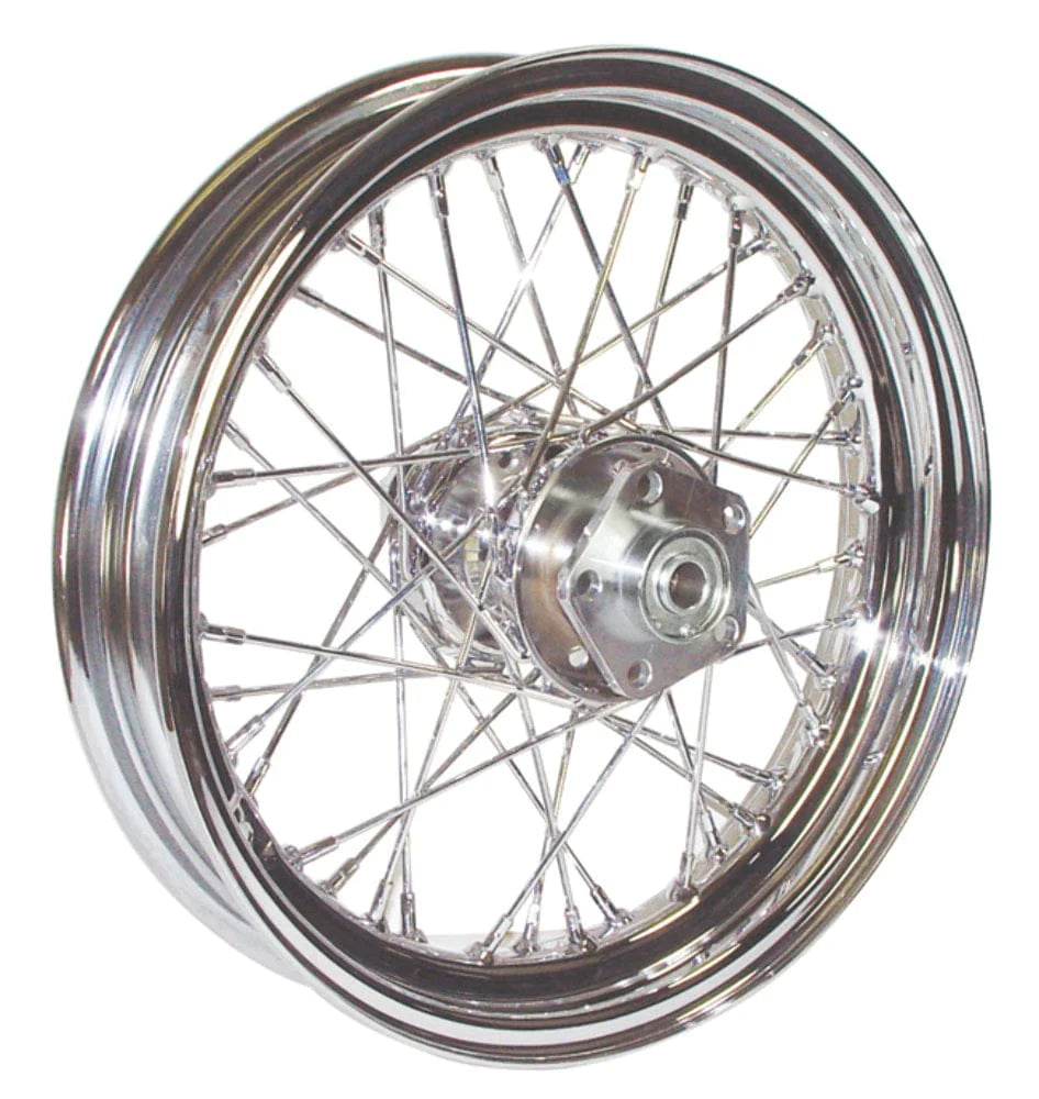 Mid-USA Wheels & Rims Chrome 16 X 3 40 Spoke Rear Wheel Rim Dual Flange Harley Shovelhead Big Twin XL
