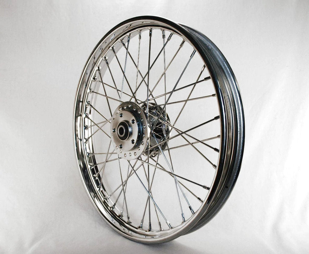Mid-USA Wheels & Rims Chrome 21 2.15 40 Spoke Narrow Front Wheel Rim Evo Harley Sportster Dyna XL FXR