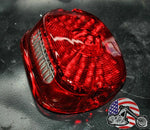 MOONS MC Rear & Brake Light Assemblies Moons MC Red OE Low Profile LED Integrated Taillight Turn Signals Harley Dyna XL