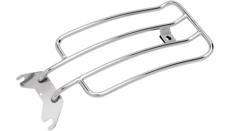 Motherwell Motherwell 6" x 11" Solo Luggage Rack Chrome Steel Harley Softail 11-17