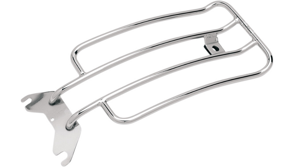 Motherwell Motherwell 6" x 11" Solo Luggage Rack Chrome Steel Harley Softail 18-21