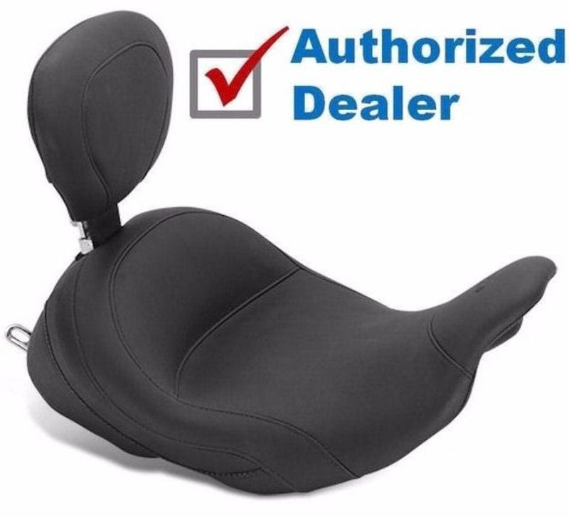 Mustang Backrests & Sissy Bars Mustang LowDown Reach Vintage Solo Seat Driver Backrest 2009-2020 Harley Touring
