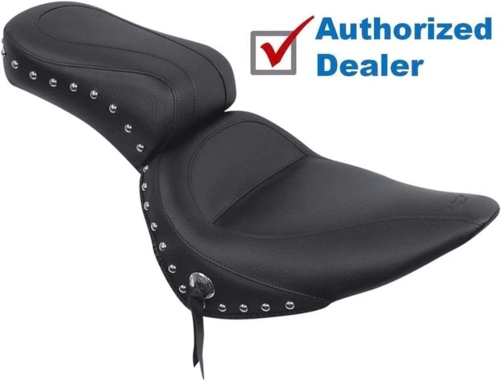 Mustang Mustang One-Piece Vintage Original Chrome Studded Seat Harley Evolution Softail