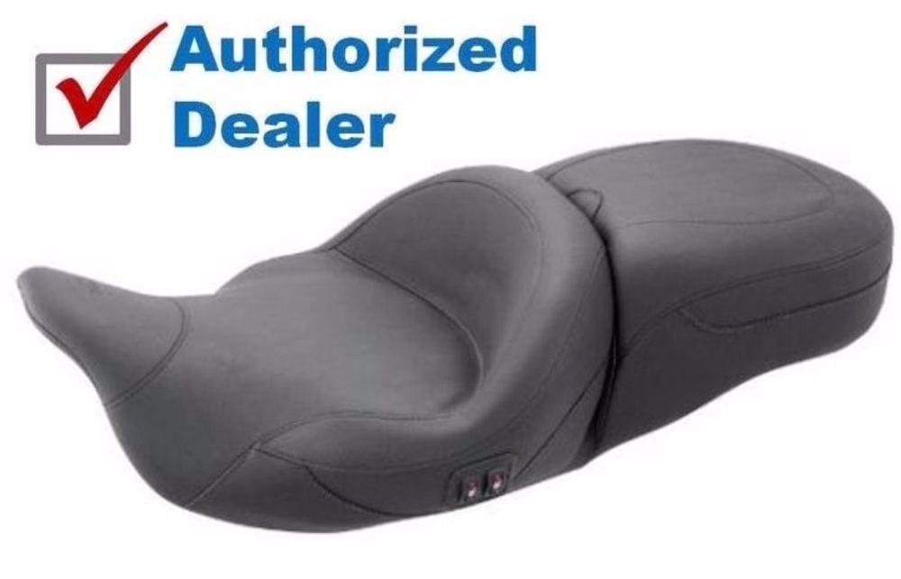 Mustang Other Seat Parts Mustang Black One-Piece Heated Touring Seat Plain Harley Dresser Bagger 08-2020