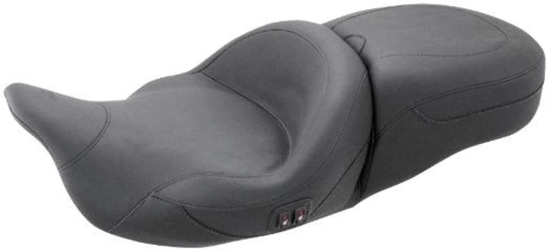 Mustang Other Seat Parts Mustang Black One-Piece Heated Touring Seat Plain Harley Dresser Bagger 08-2020