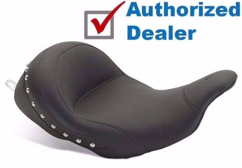 Mustang Other Seat Parts Mustang Low Down Reach Vintage Solo Seat w/ Chrome Studs 09-2020 Harley Touring
