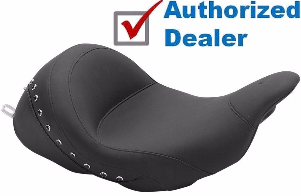 Mustang Other Seat Parts Mustang LowDown Reach Vintage Solo Seat w/ Black Studs 2009-2017 Harley Touring