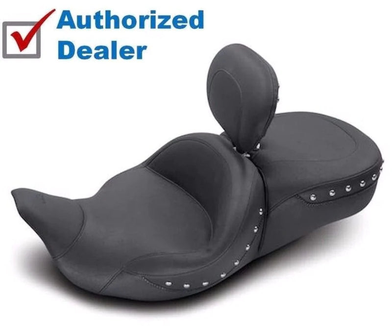 Mustang Other Seat Parts Mustang Super One-Piece Seat Black Studs Driver Backrest 08-2020 Harley Touring