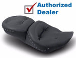 Mustang Other Seat Parts Mustang Wide One-Piece Black Studs Studded Regal Seat 1997-2007 Harley Touring