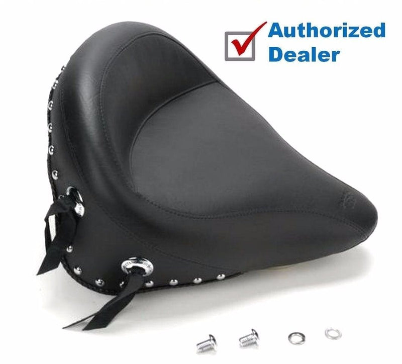 Mustang Other Seat Parts New Mustang Wide Vintage Solo Seat Chrome Studs Studded 2000-2006 Harley Softail