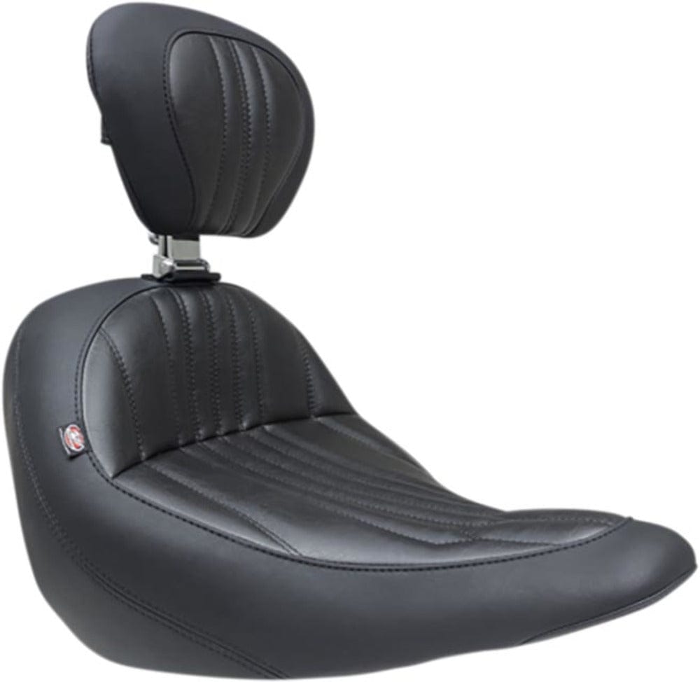 Mustang Seats Mustang Black Standard Touring Driver Solo Seat Harley Low Rider Sport Glide 18+