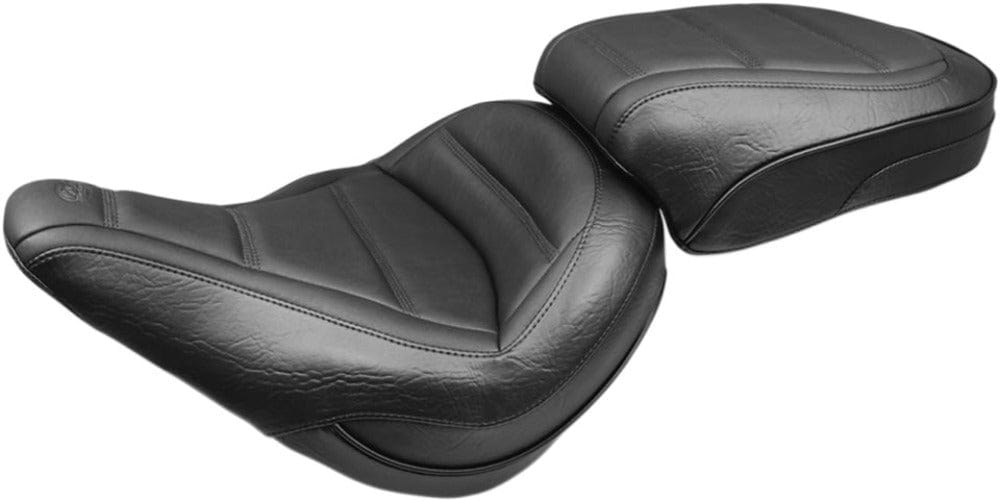Mustang Seats Mustang Black Standard Touring Solo Driver Front Seat Harley softail Slim M8 18+