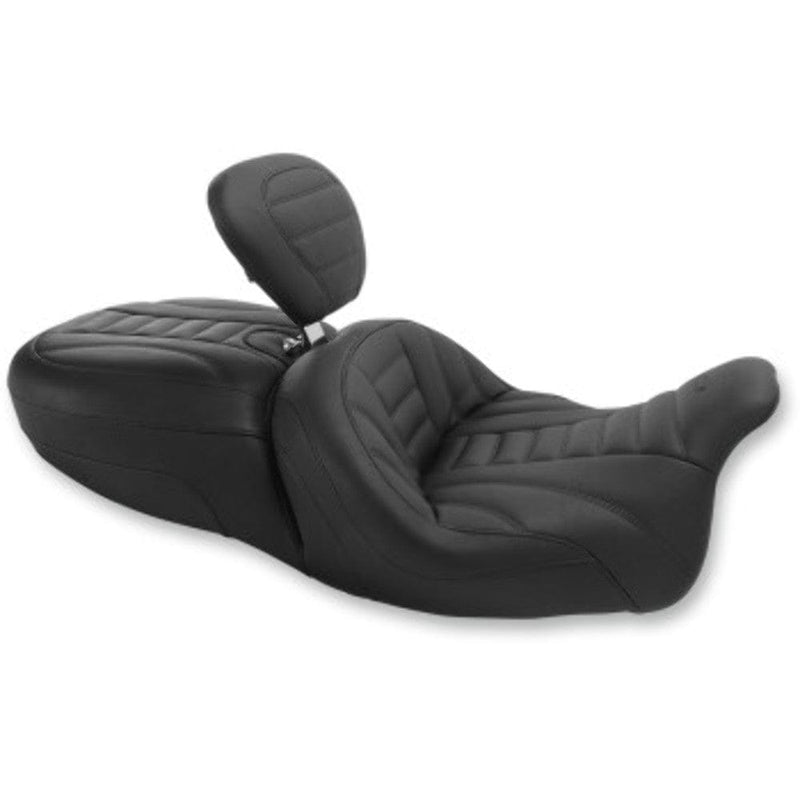 Mustang Seats Mustang Black Vintage One Piece 2-Up Touring Seat Harley Freewheeler FLRT 15-20