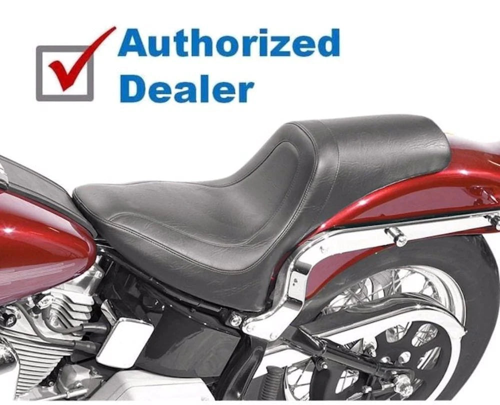 Mustang Seats Mustang Fastback One-Piece Low Profile Seat Black 2000-2006 Harley Softail 75779