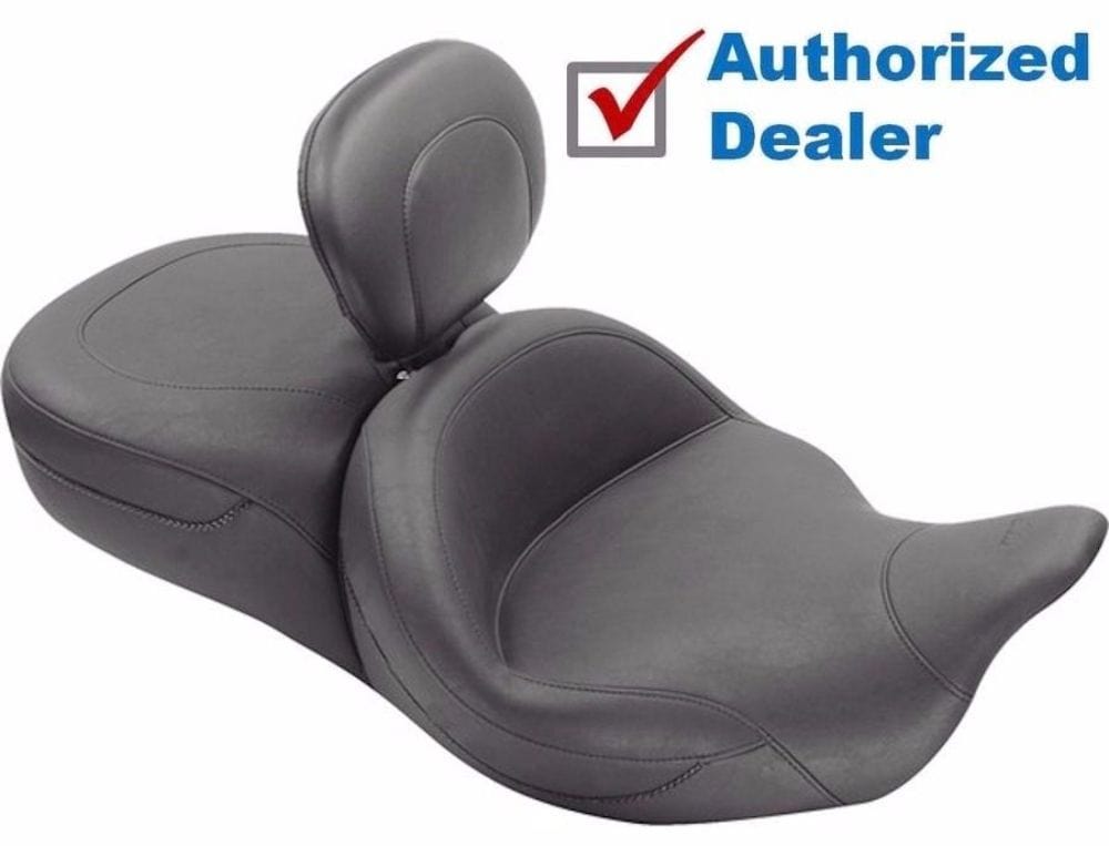 Mustang Seats Mustang Super One-Piece Vintage Seat With Driver Backrest 08-2020 Harley Touring