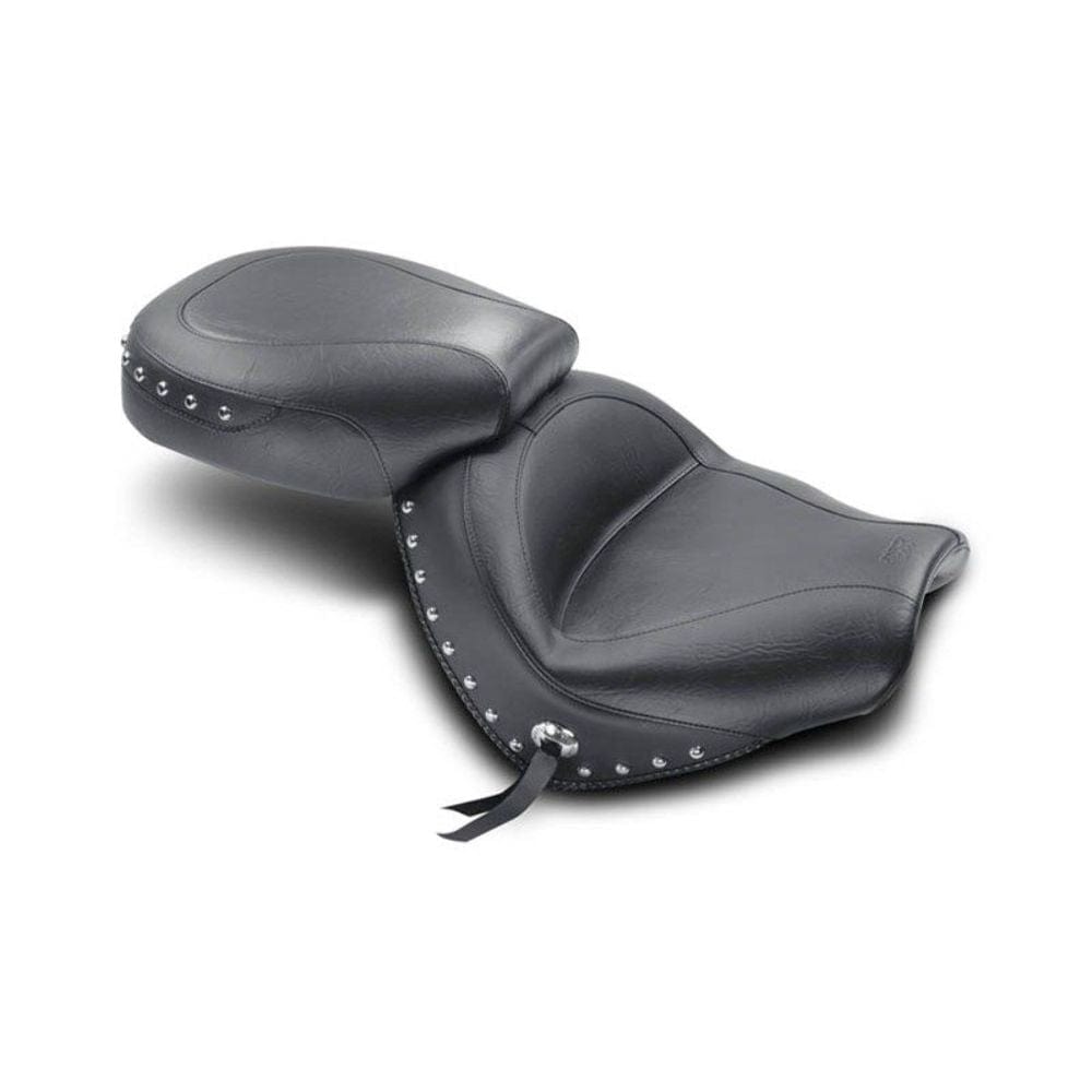 Mustang Seats Mustang Two Piece Wide Touring Seat Black Chrome Studded Honda VTX1300C 04-2009