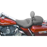 Mustang Seats Mustang Wide Solo Smooth Seat Removable Backrest 97-07 Harley Touring FLHR FLHX
