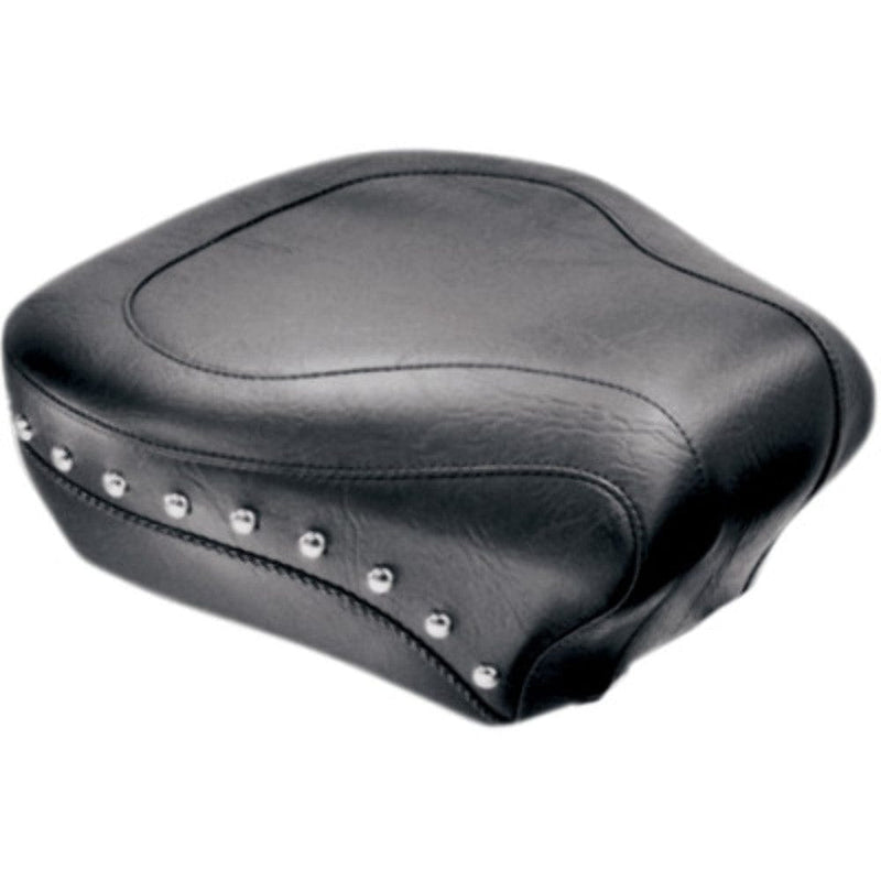 Mustang Seats Mustang Wide Style Black Studded Rear Passenger Seat Pad Harley Softail 1984-99