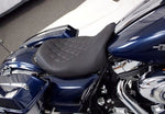 Mustang Seats Mustang Wide Tripper Solo Seat Diamond Pattern Stitch 2008-2017 Harley Touring