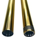 Pro One Performance Fork Tubes Gold 49mm OEM 46605-06 Replacement Front End Fork Tubes Harley Dyna FXD 25.50"