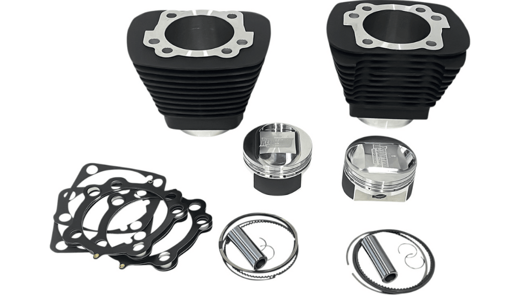 Revolution Performance Revolution Bolt-On Big Bore Cylinder Kit 1250 Dished Black Harley XL 91-20