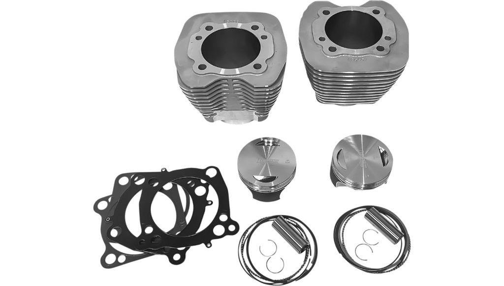 Revolution Performance Revolution Bolt-On Big Bore Cylinder Kit Flat 98" Silver Harley Twin Cam 99-06