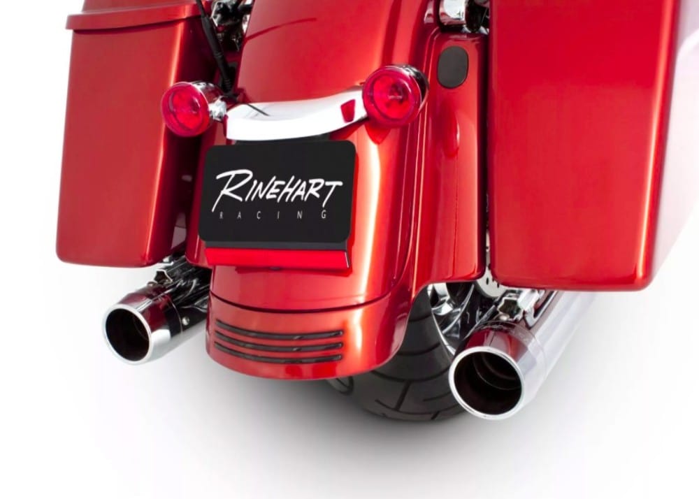 Rinehart Racing Silencers, Mufflers & Baffles 2" Inlet Rinehart Chrome 3.5" Slip-On Tip Mufflers Pipes Exhaust Harley Touring