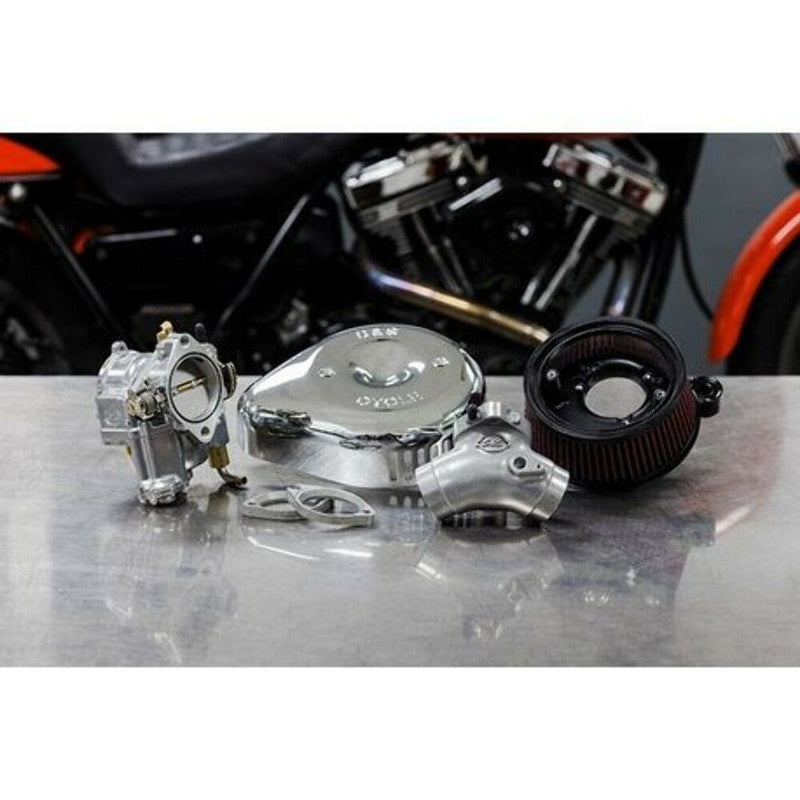 S&S Cycle Air Cleaners & Intakes S&S Super G Carb Stealth Air Cleaner Kit Chrome Teardrop Harley Big Twin 84-99