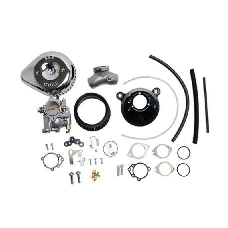 S&S Cycle Air Cleaners & Intakes S&S Super G Carb Stealth Air Cleaner Kit Chrome Teardrop Harley Big Twin 84-99