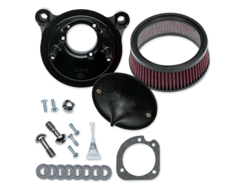 S&S Cycle Air Filters S&S Cycle Super Stock Stealth Black Stage 1 Air Cleaner Filter Kit Harley TBW
