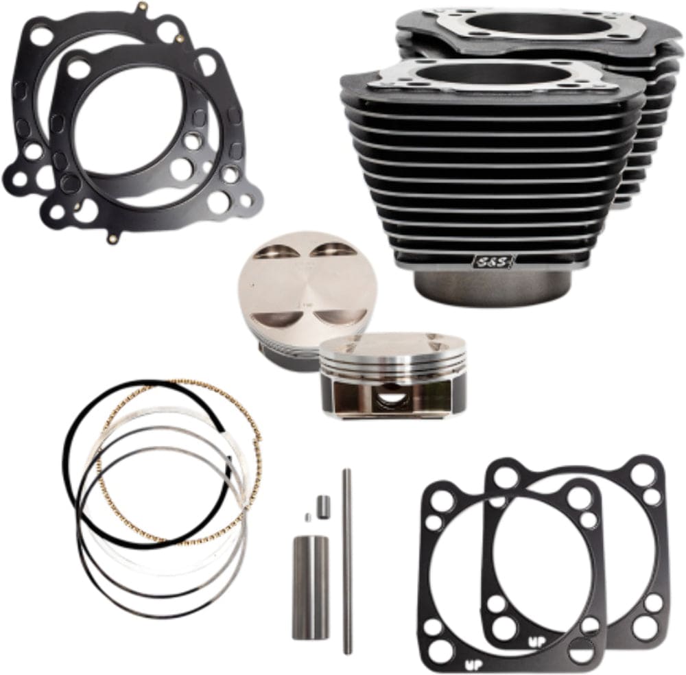 S&S Cycle Big Bore & Top End Kits S&S 128" Big Bore Cylinder Pistons Top End Kit M8 114" 117" Engine 17+ Harley