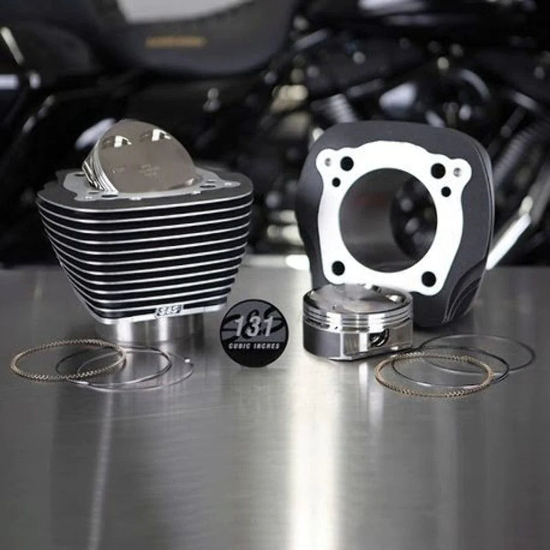 S&S Cycle Big Bore & Top End Kits S&S M8 Big Bore 131" Stroker Granite Cylinders Pistons Top End Kit Harley 17-20