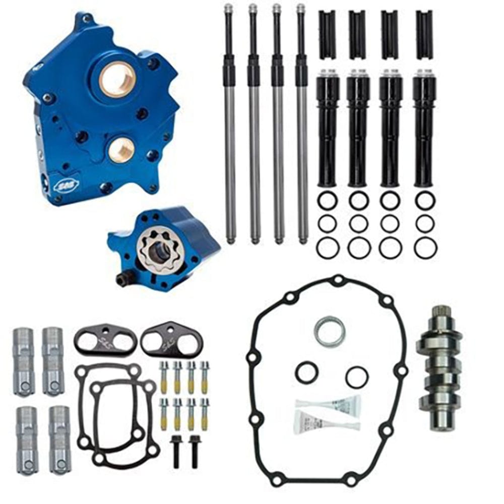 S&S Cycle Camshafts S&S M8 Cam Plate Oil Pump Kit Package Black 465C Chain Harley Touring Softail