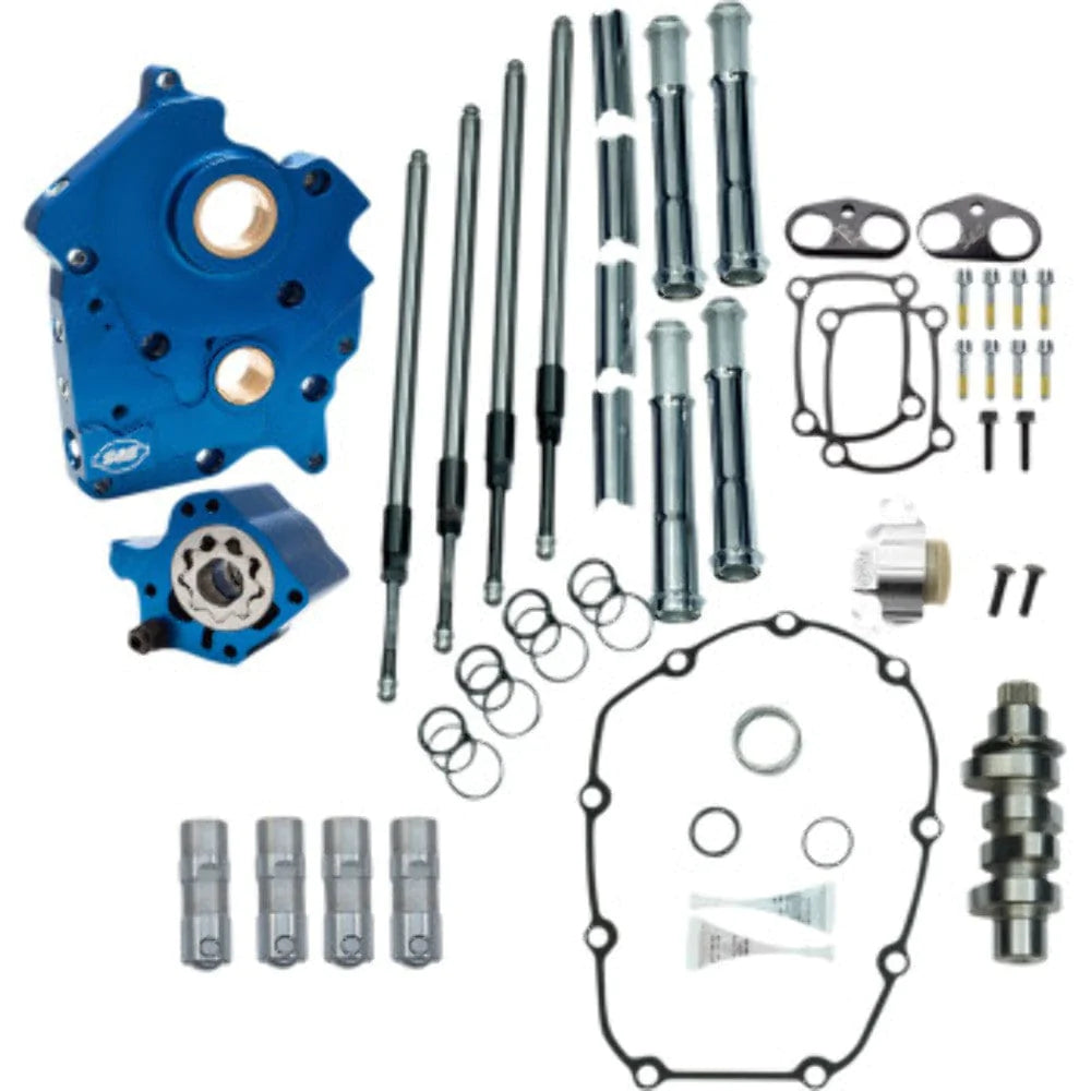 S&S Cycle Camshafts S&S M8 Cam Plate Oil Pump Kit Package Chrome 465C Chain Harley Touring Softail