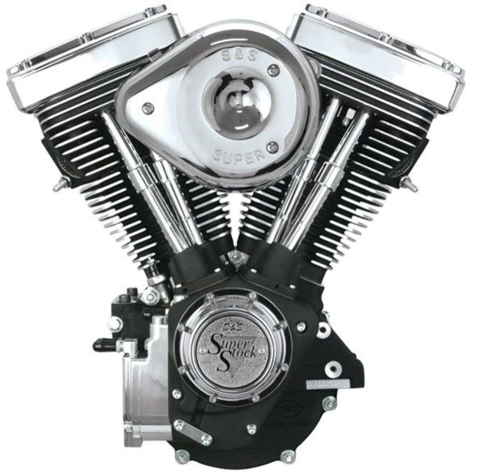 S&S Cycle Complete Engines Black & Chrome Complete S&S 80" 1340cc Evolution Evo Motor Engine Carb Ignition