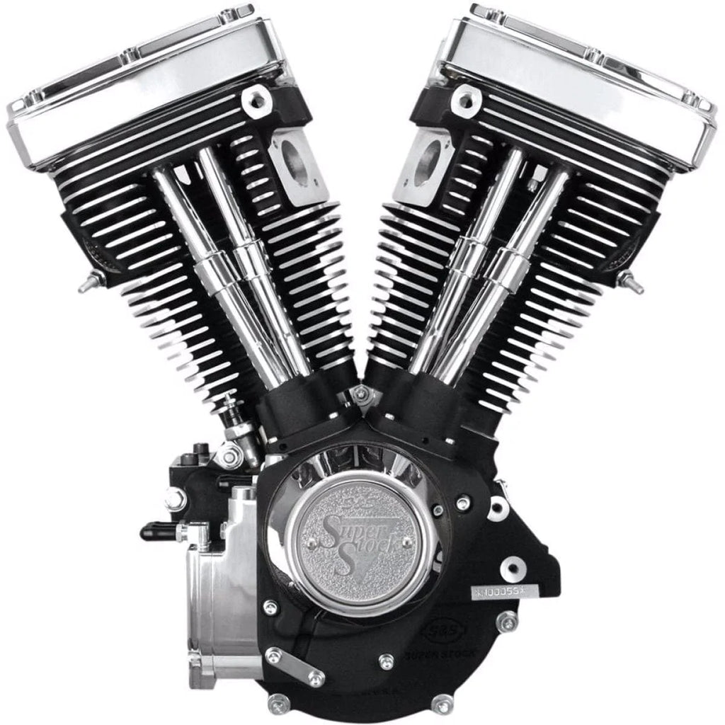 S&S Cycle Complete Engines Black & Chrome S&S 80" 1340cc Evolution Evo V80 Long Block Motor Engine 310-0233