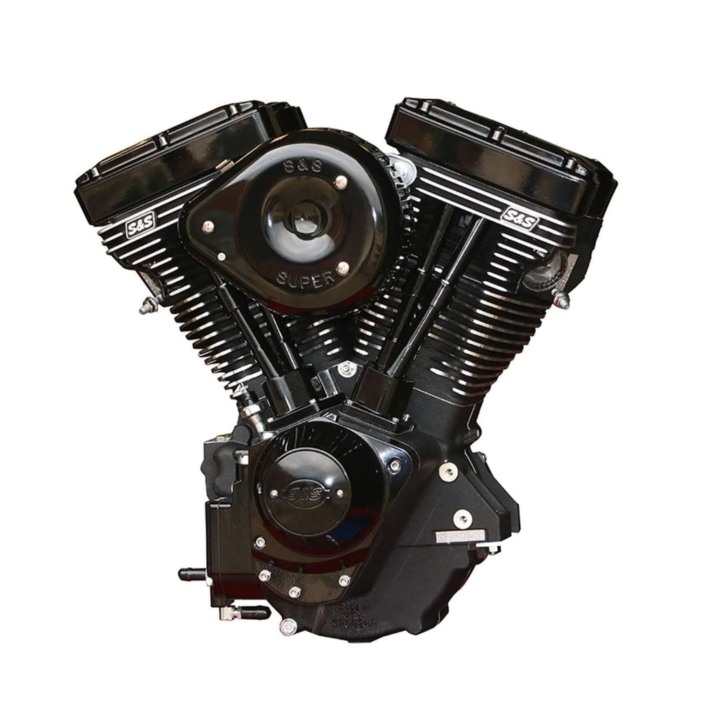 S&S Cycle Complete Engines Black S&S V124 124" Evolution Evo Motor Engine Harley Softail Dyna Touring FXR