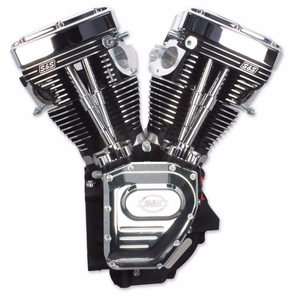 S&S Cycle Complete Engines S&S Black & Chrome T111 111" Motor Engine Long Block 99-06 Harley Twin Cam TC88A