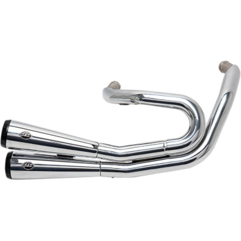 S&S Cycle Exhaust Systems S&S Grand National Chrome 2 Into 2 Full Exhaust System Pipes Harley Softail M8
