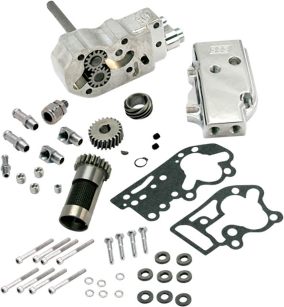 S&S Cycle Oil Pumps S&S Billet Oil Pump Kit Package Breather Gears Harley Shovel Evo 78-91 Big Twin