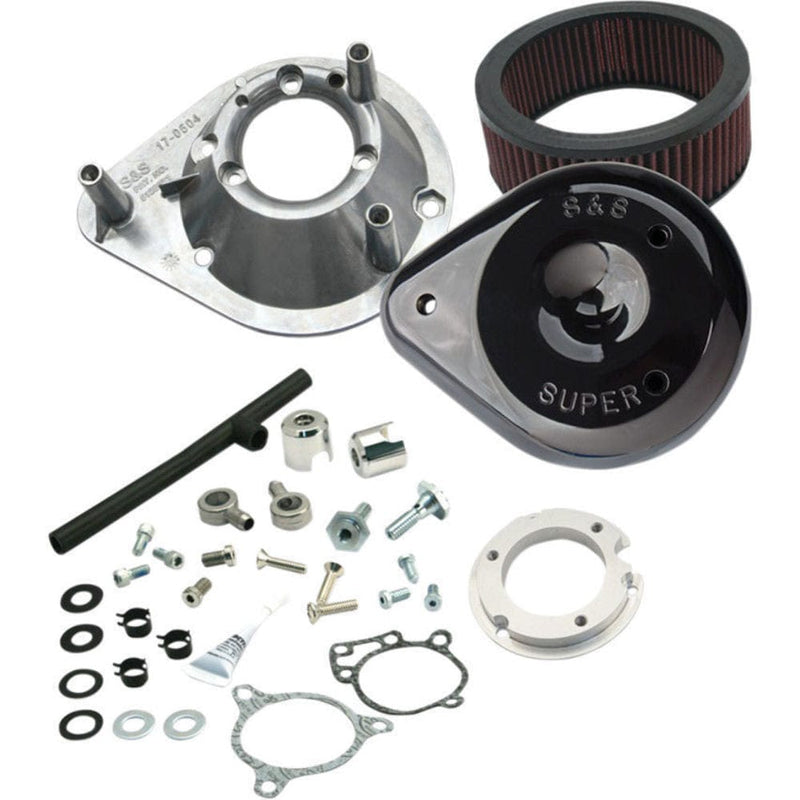 S&S Cycle Other Intake & Fuel Systems S&S Cycle Tear Drop Black Stage 1 Air Cleaner Filter Kit 08-17 Harley Twin Cam
