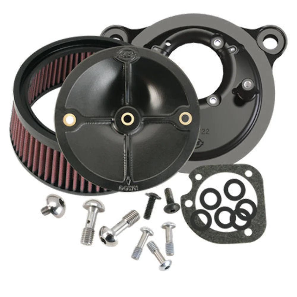 S&S Cycle Other Intake & Fuel Systems S&S Stealth Stage 1 Air Cleaner Filter Kit Black High Flow Intake 93-99 Harley