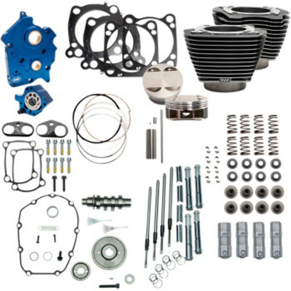 S&S Cycle S&S 114" 128" Water Cooled Power Package 550G Gear Drive Granite Harley M8 17+